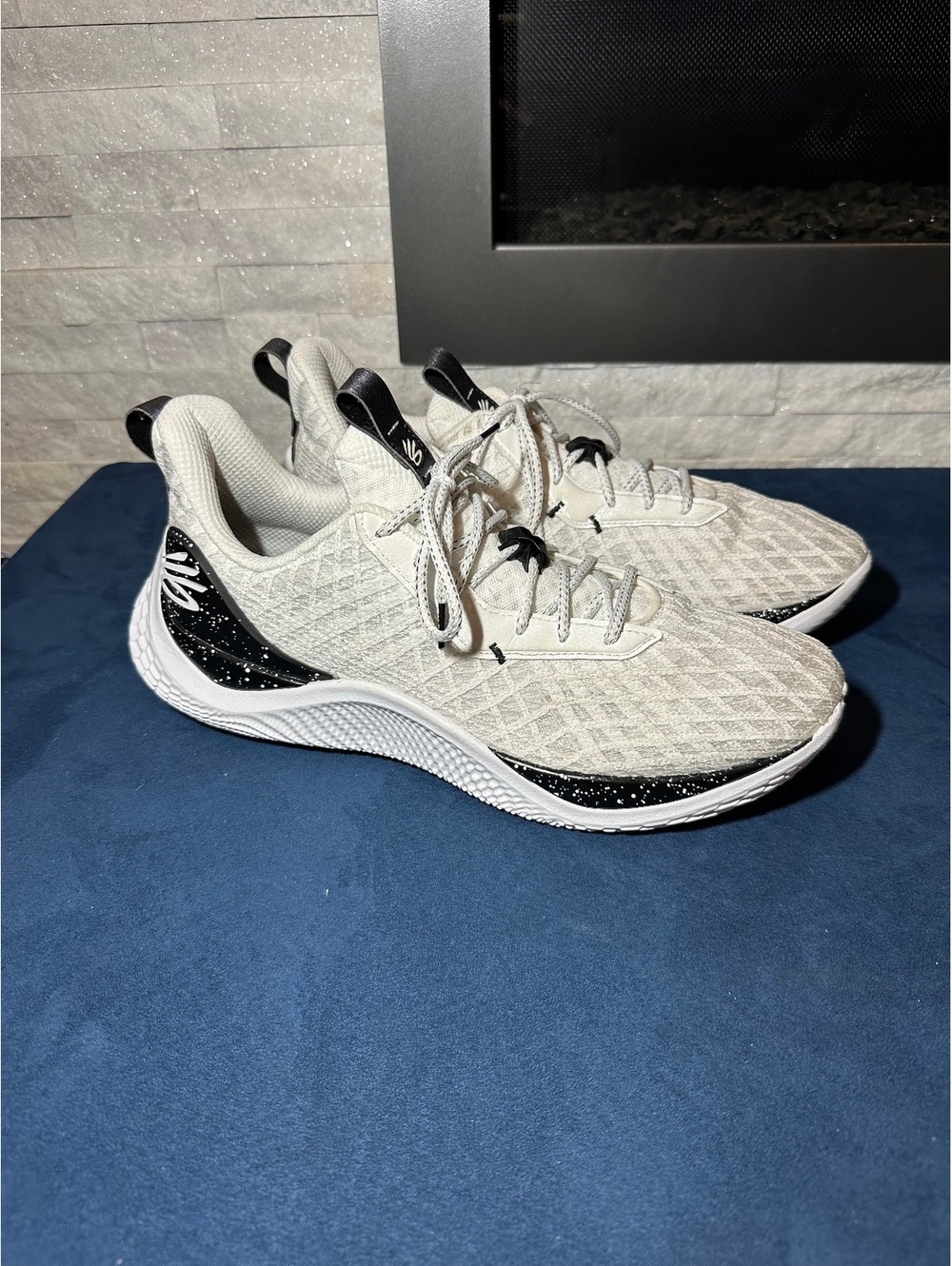 Under Armour Curry Basketball Shoes Men’s Size 14 White Black UA Sneakers